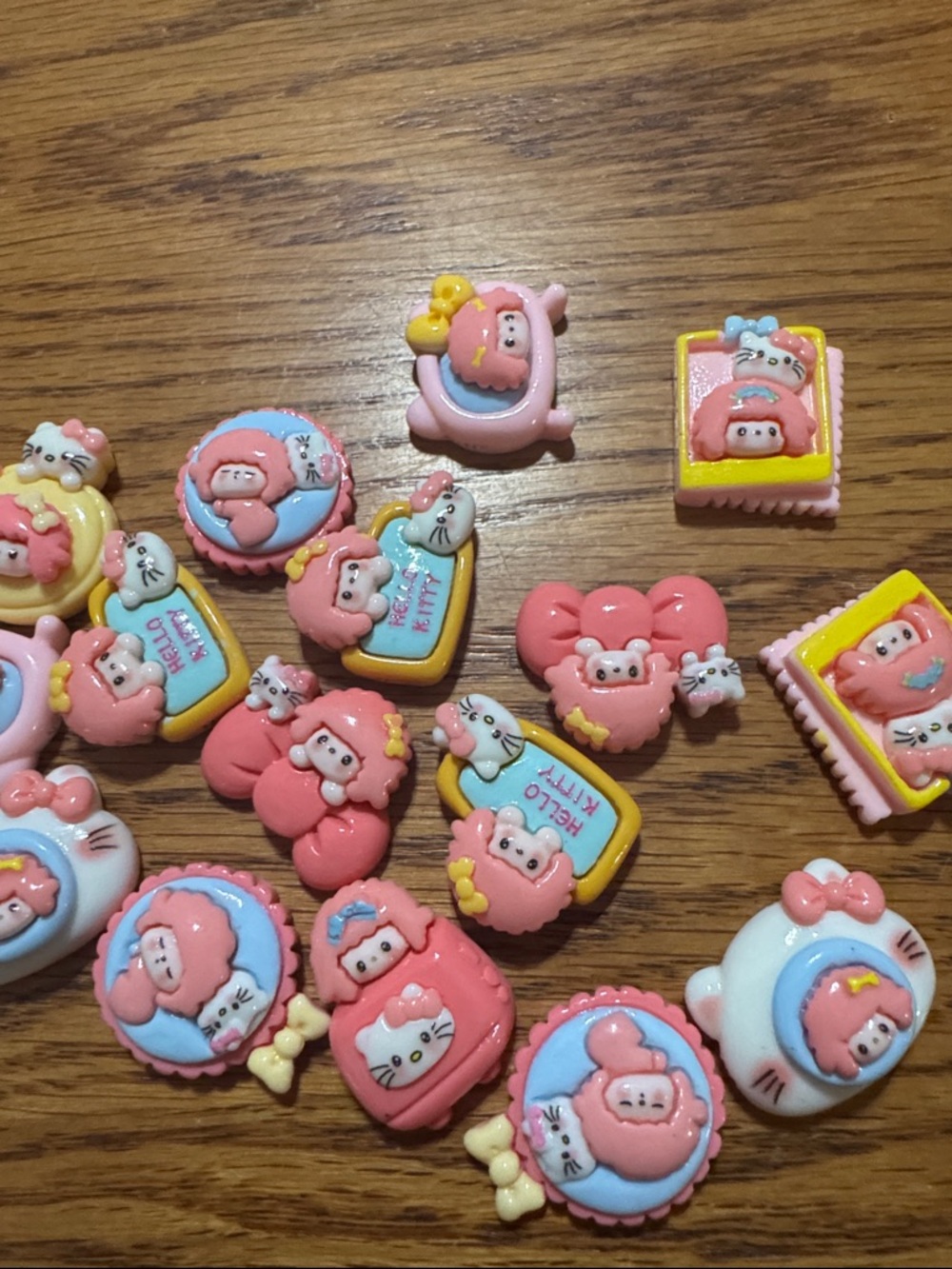 Pink bag of 70! Cartoon Character Flatback Embellishments for Crafts